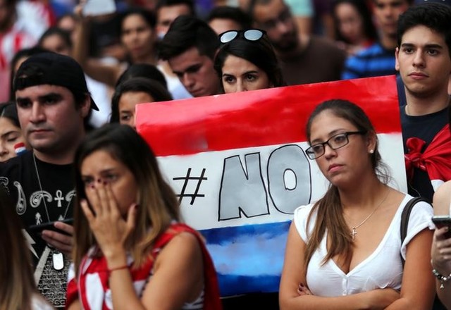 paraguay  protesters seek end to re election proposal