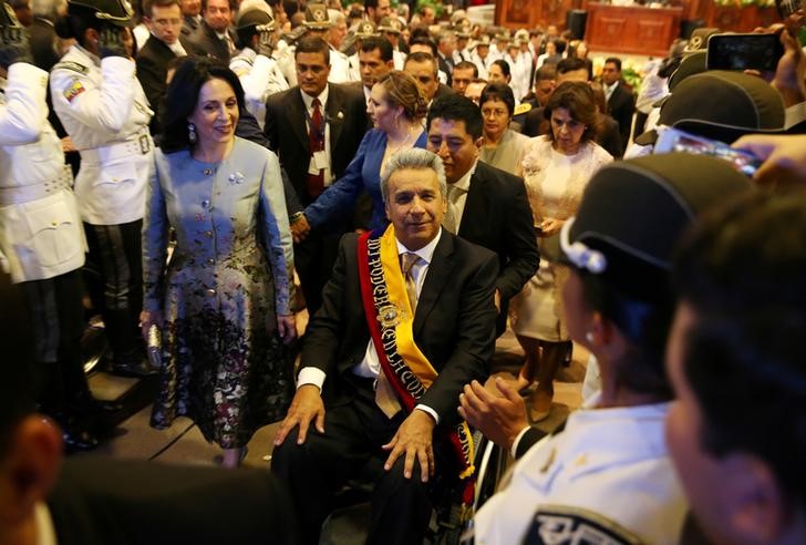 socialist lenin moreno sworn in as ecuador president after tight race