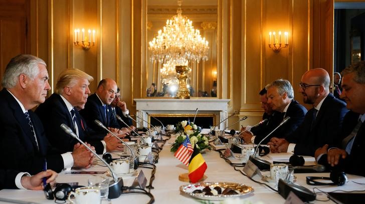 donald trump faces rough reception in nato  eu meetings