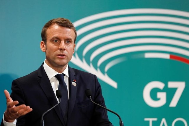 france s macron promises tough talk at first putin meeting