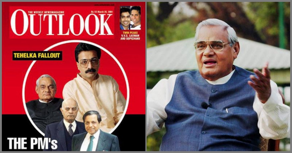 outlook s owner was raided during vajpayee s time but the media response was quite different