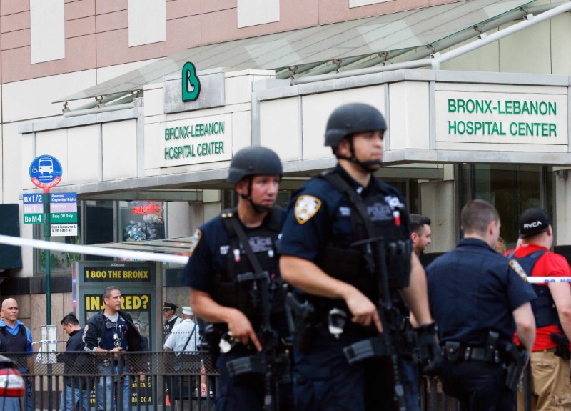 one dead  six injured after gunman opens fire at new york hospital