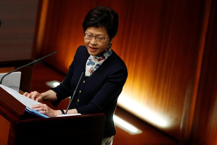 new hong kong leader stresses peace  cooperation in first week