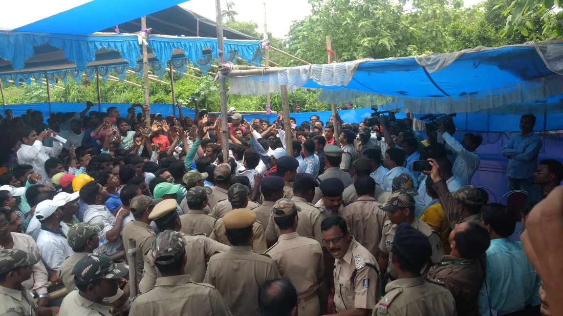 in odisha public hearing  cries of  jai titanium  and allegations of coercion