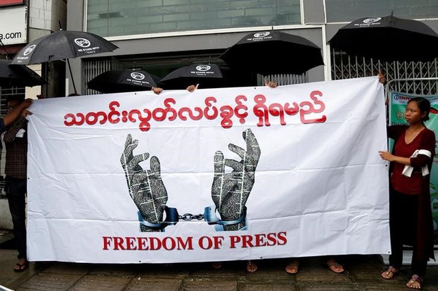 amid free speech concerns  myanmar military drops charges against six journalists