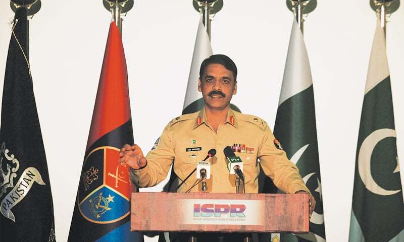 ISPR director general Major General Asif Ghafoor. Credit: Reuters