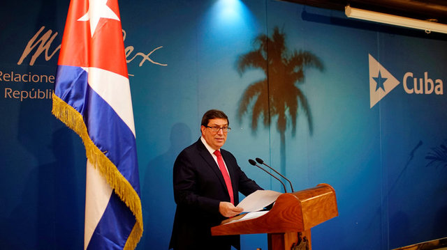 Cuba's Foreign Minister Bruno Rodriguez addresses a news conference in Havana, Cuba, October 3, 2017. Credit: Reuters