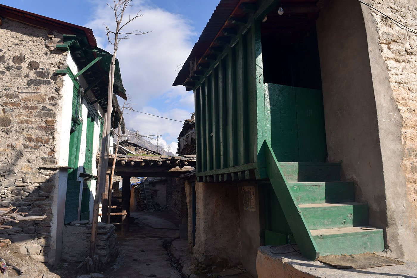 Three toilets for men and women located at the entrance to Gunji are locked; six more set up when a top cop came visiting his home village, are locked too. Credit: Author provided