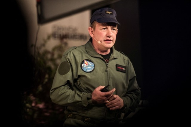 Peter Madsen, Danish inventor, engineer, rocket- and u-boat builder, talks about entrepreneurship during Danish Business Day event held in Copenhagen, Denmark, May 9,