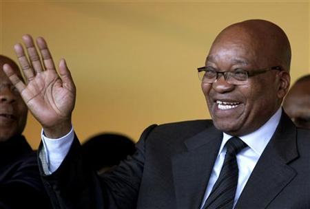 South African President Jacob Zuma gestures during the Freedom Day celebrations in Pretoria April 27, 2011. Credit: Reuters