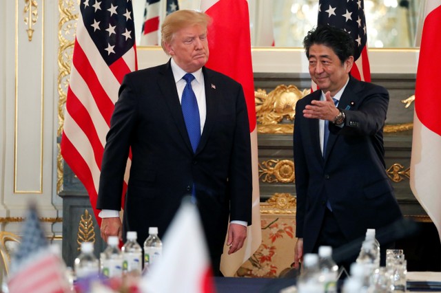 us stands with japan against north korean menace  says trump