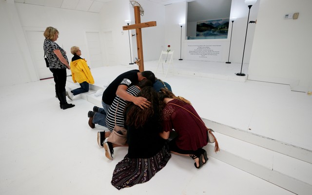 texas church reopens as solemn memorial to victims of mass shooting