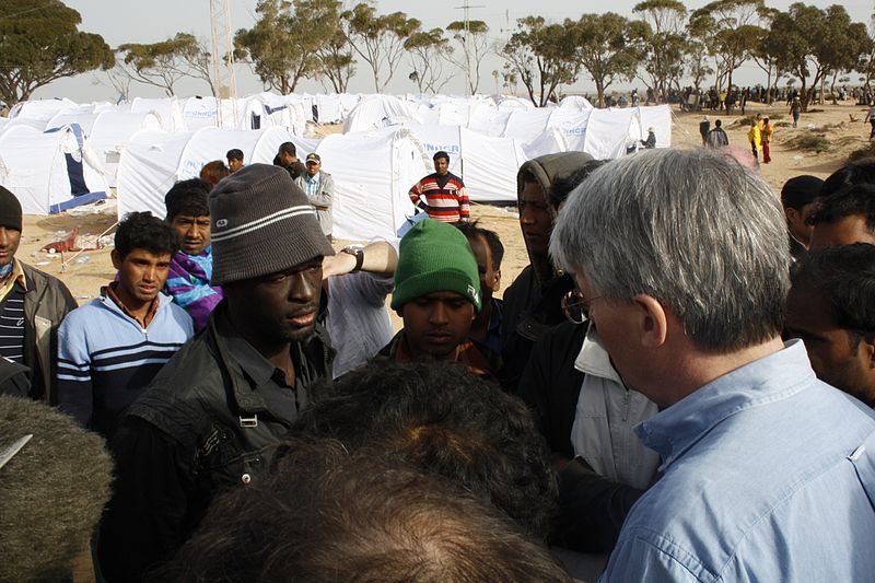first group of refugees evacuated from libya to niger by un