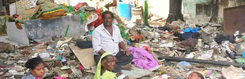 unannounced demolition of slums by bmc leaves residents of garib nagar with nothing