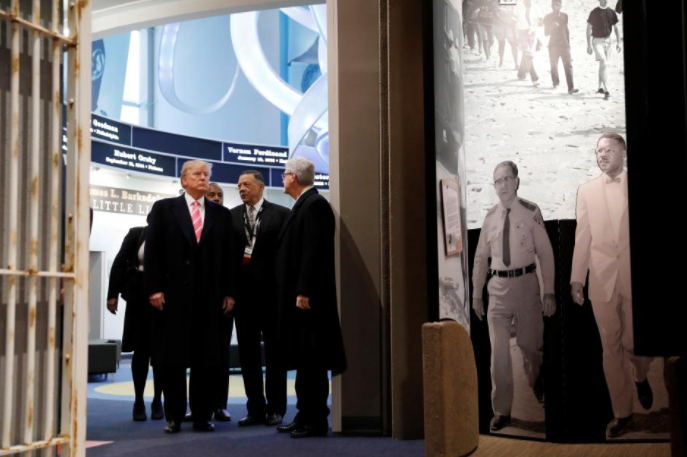 us president trump attends civil rights museum opening  black leaders stay away