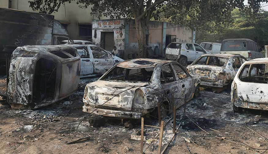 Even though the police claims that the situation is under control, frightened Dalits are heading to their hometowns. Credit: PTI