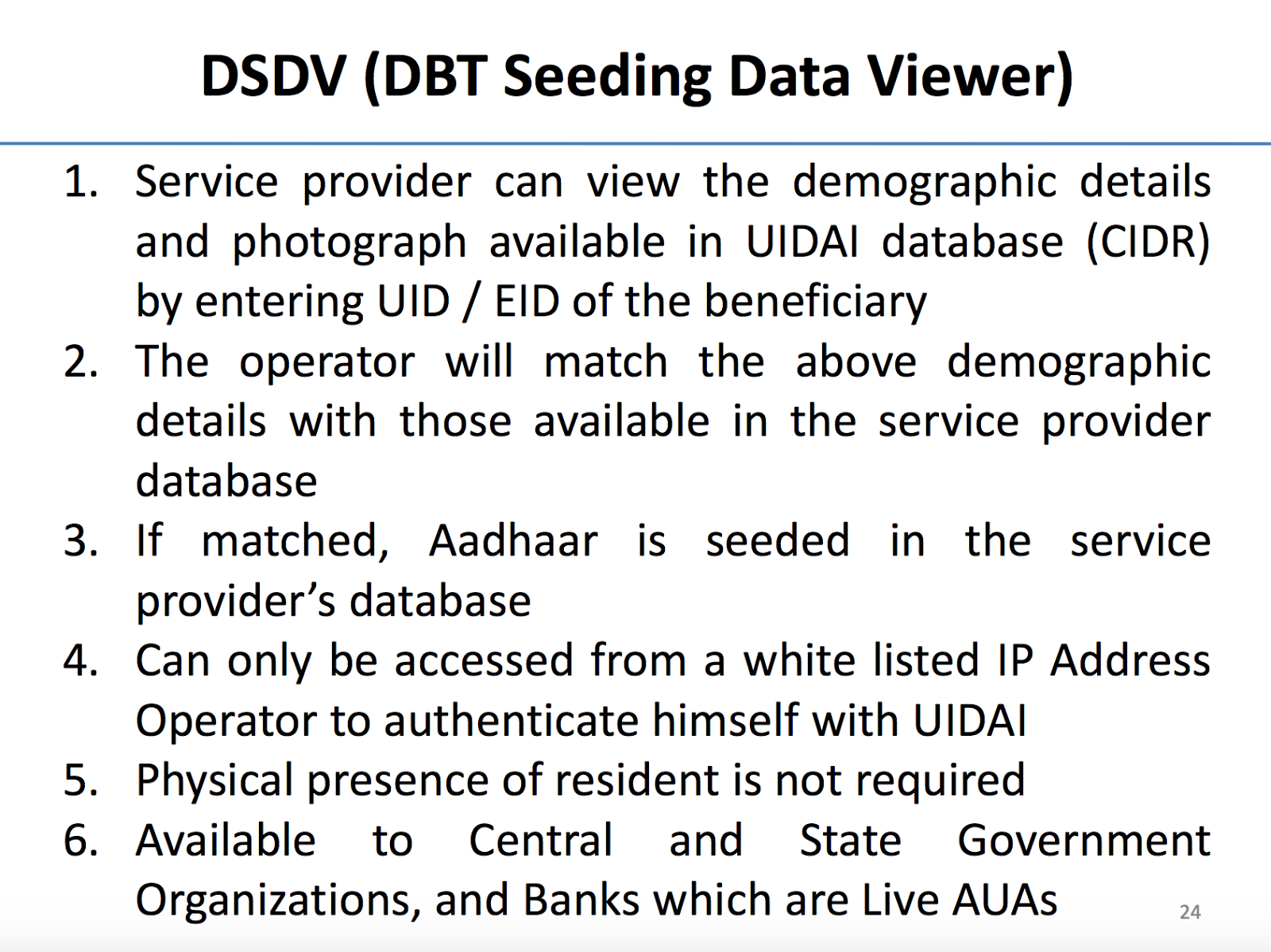 A clipping of how the DSDV search facility works. Credit: UIDAI