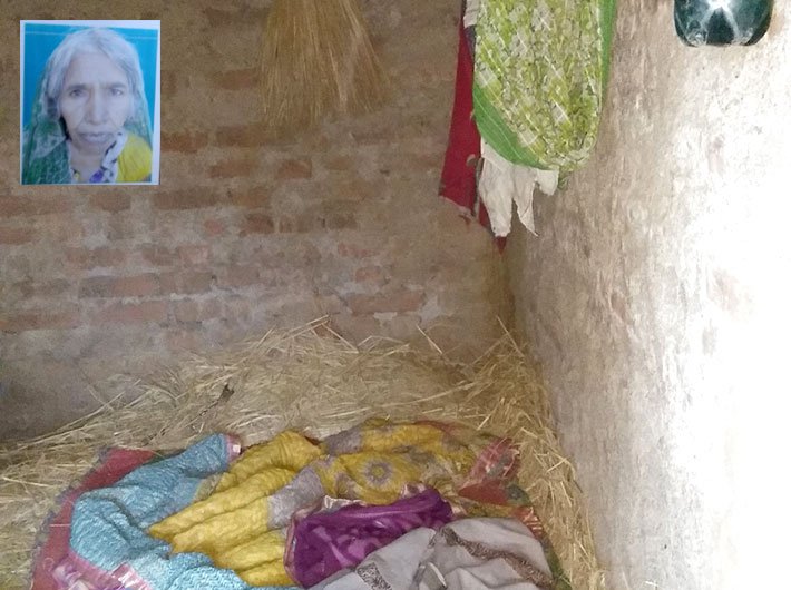 Etwariya Devi's house in Jharkhand. Etwariya Devi Credit: Right to Food Campaign
