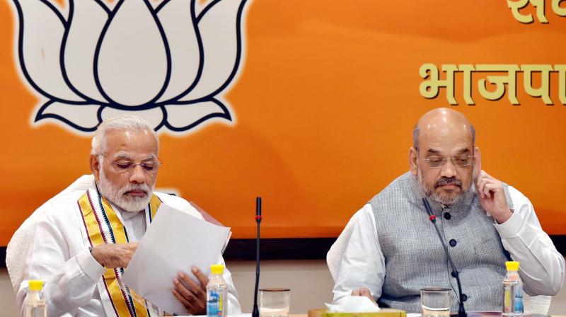 Narendra Modi and Amit Shah. Credit: PTI/Files