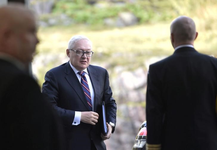 Finnish President Sauli Niinisto (not in picture) meets Deputy foreign minister of the Russian Federation Sergei Ryabkov at the President's Official Residence Mantyniemi, Helsinki, Finland September 12, 2017. Credit: Reuters/Lehtikuva/Martti Kainulainen
