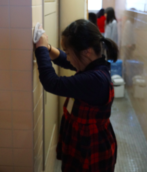 No wall left uncleaned. Credit: Janaki Nair