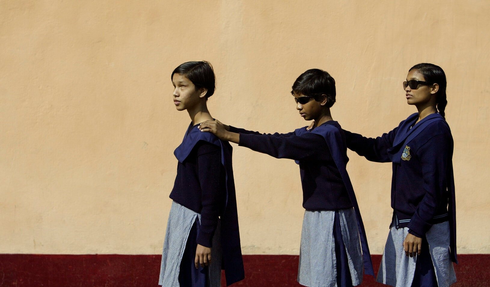 Visually-impaired students. Credit: Reuters/Rupak De Chowdhuri