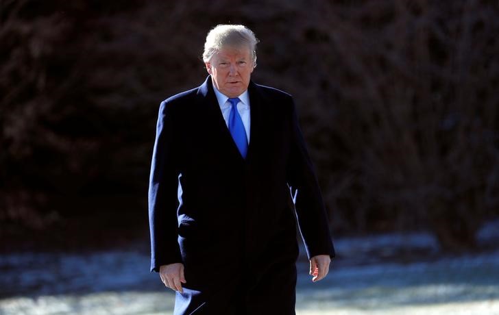 US President Donald Trump departs for Camp David from the White House in Washington, US, January 5, 2018. Credit: Reuters/Kevin Lamarque