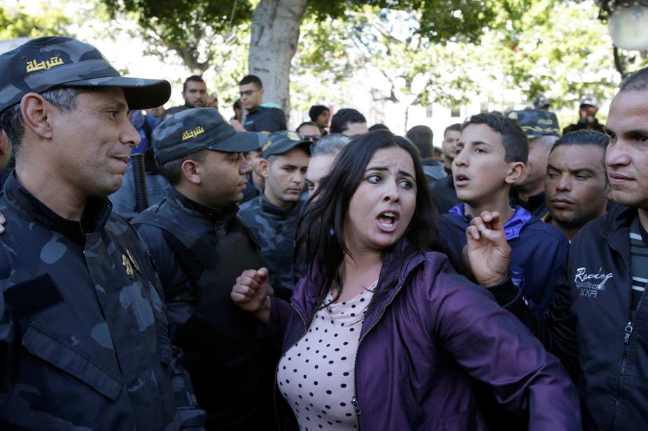 Mass demonstrations in Tunisia after its government announced austerity measures. Credit: Reuters/Youssef Boudlal