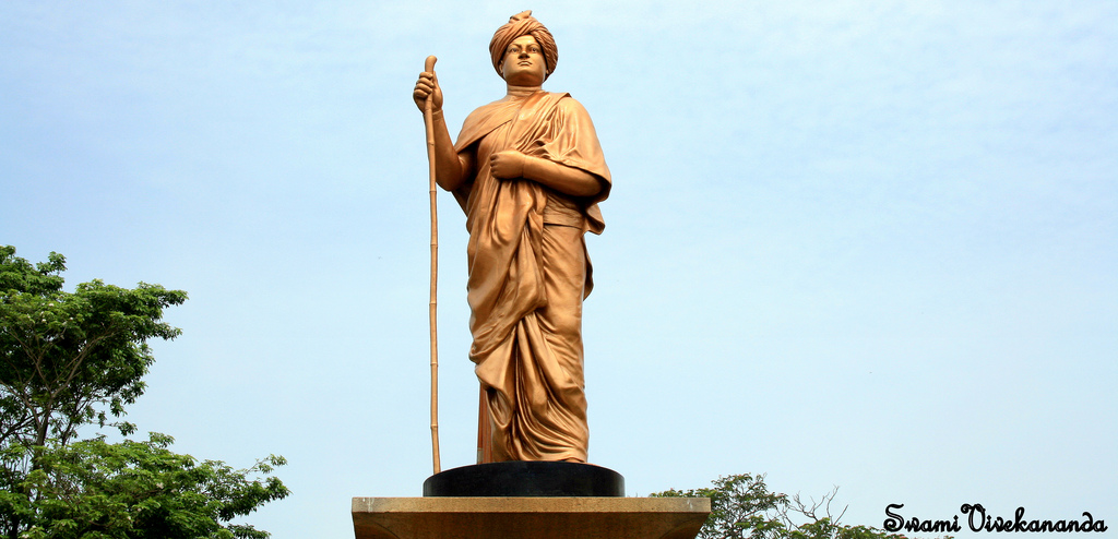 A statue of Swami Vivekananda in Chennai. Credit: bala_clicks, CC BY 2.0