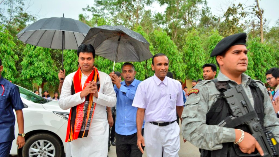 Tripura chief minister Biplab Kumar Deb. Credit: Twitter/Biplab Kumar Deb