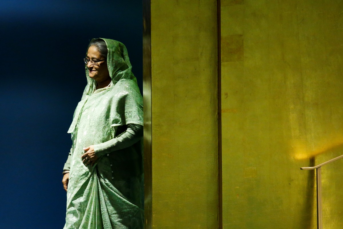 Bangladeshi Prime Minister Sheikh Hasina arrives to address the 73rd session of the United Nations General Assembly at U.N. headquarters in New York, U.S., September 27, 2018. REUTERS/Eduardo Munoz/File Photo