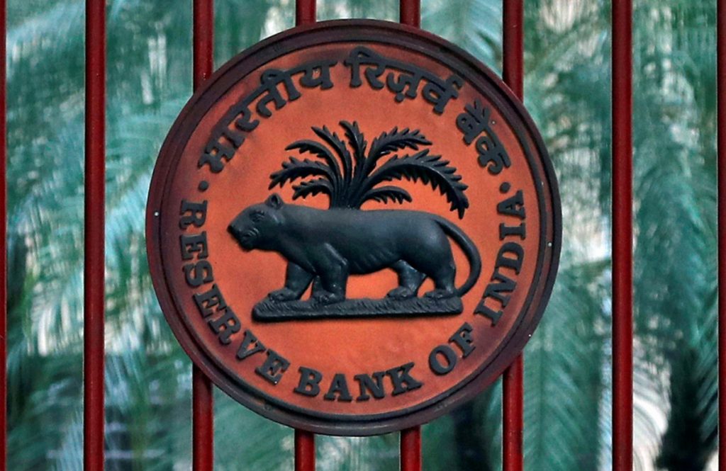 A Reserve Bank of India (RBI) logo is seen at the gate of its office in New Delhi, November 9, 2018. Credit: REUTERS/Altaf Hussain