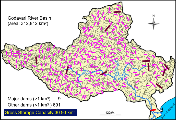 Dams in the Godavari river basin. Credit: K. Nageswara Rao