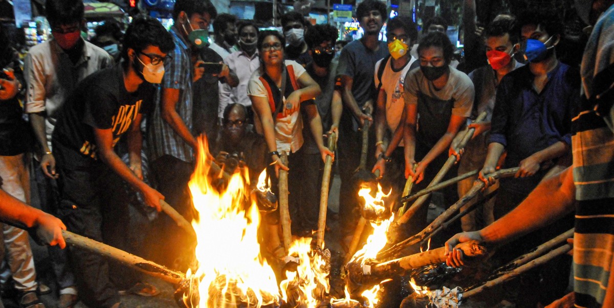 Jadavpur university students protest