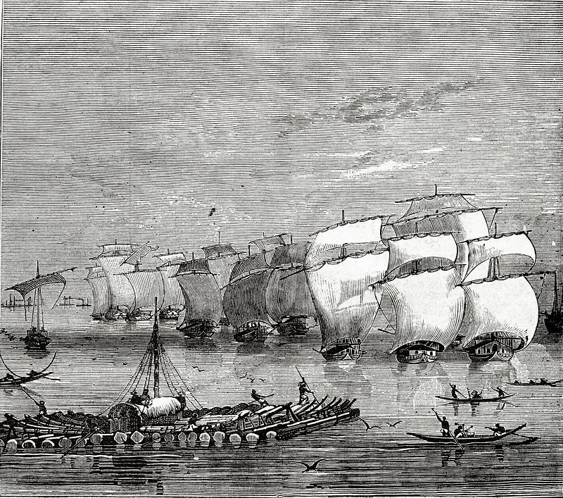 Opium fleet in the Ganga River
