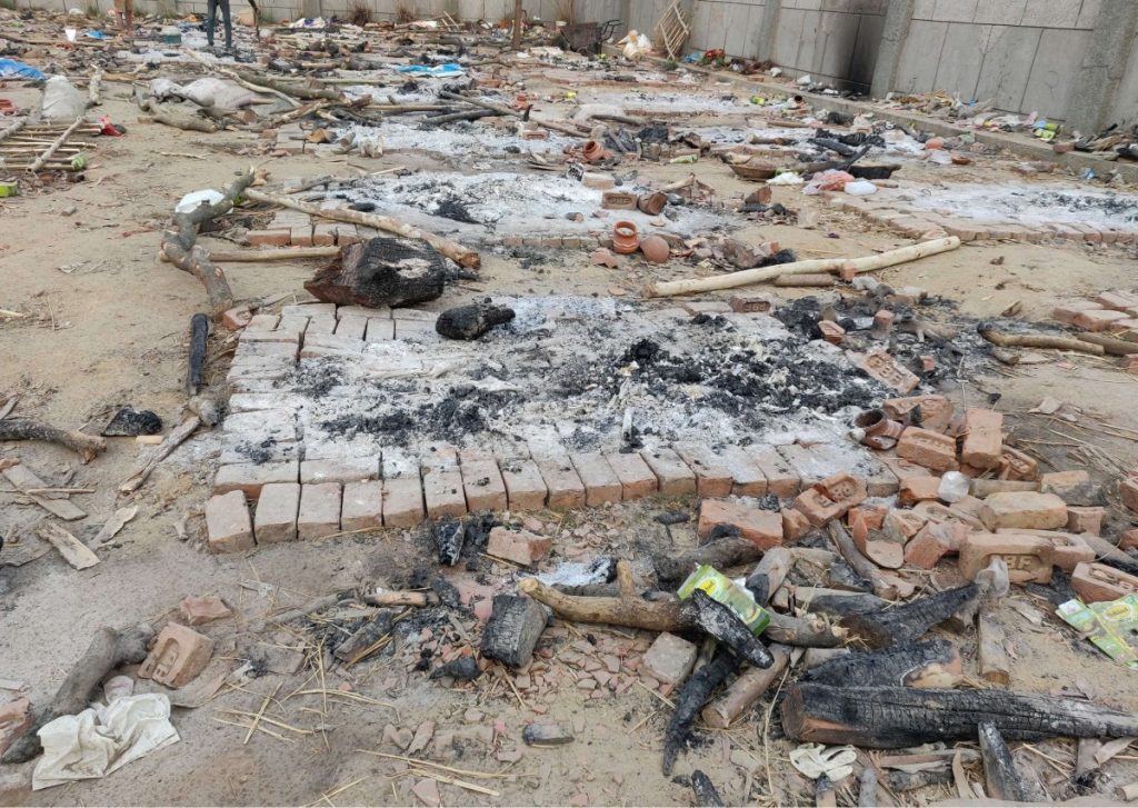 At Seemapuri Crematorium, the pyres are barely two feet apart.
