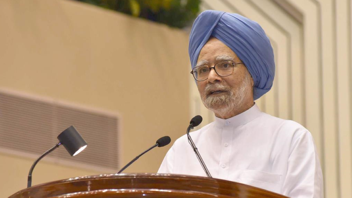 Former Prime Minister Manmohan Singh at a book release event in 2018.
