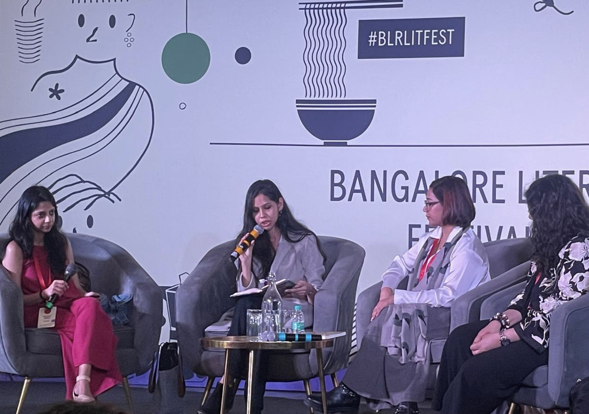 Panelists at the second day of the Bangalore literature festival 2024.