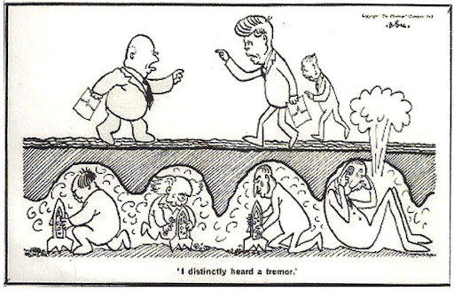 Abu Abraham'S 1963 cartoon on the nuclear arms race during the Cold War.