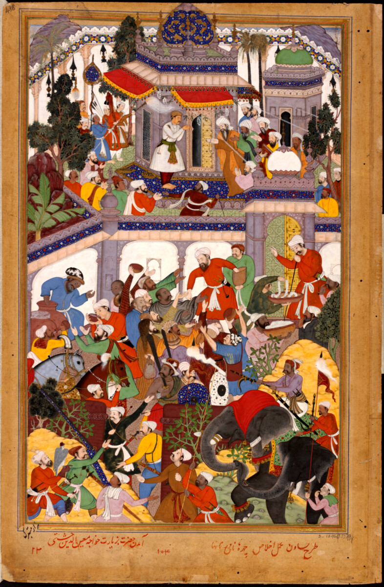 Akbar visits the tomb of Khwajah Mu'in ad-Din Chishti at Ajmer