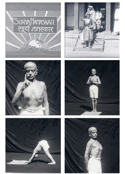 Stills from a film on the origins of the Surya Namaskar