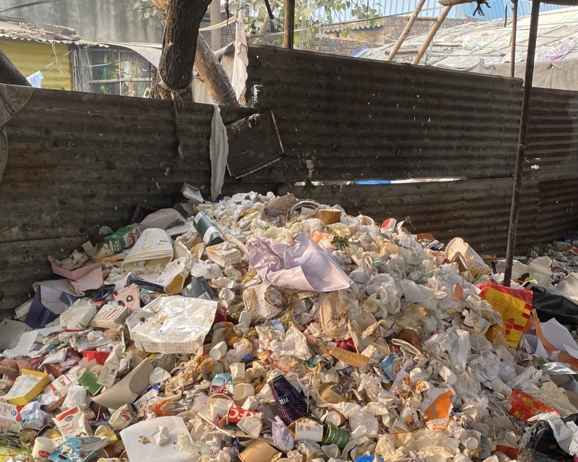 Garbage piles up in Rangpuri's Bengali Tola.