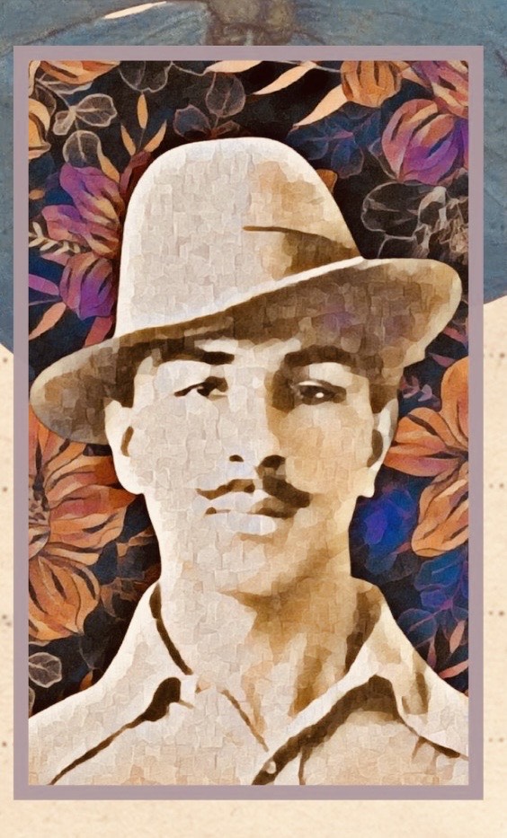 An illustration of Bhagat Singh by human rights activist Sagrika Rajoura. 