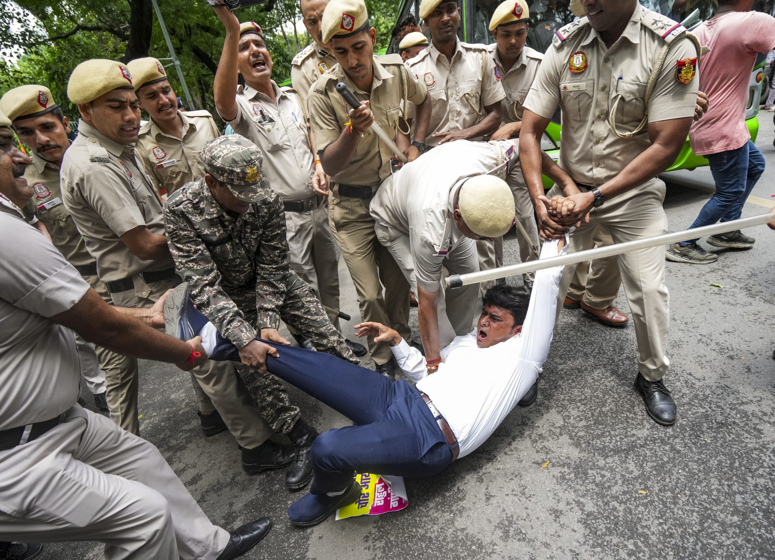 Vote chori protests in delhi by Youth Congress
