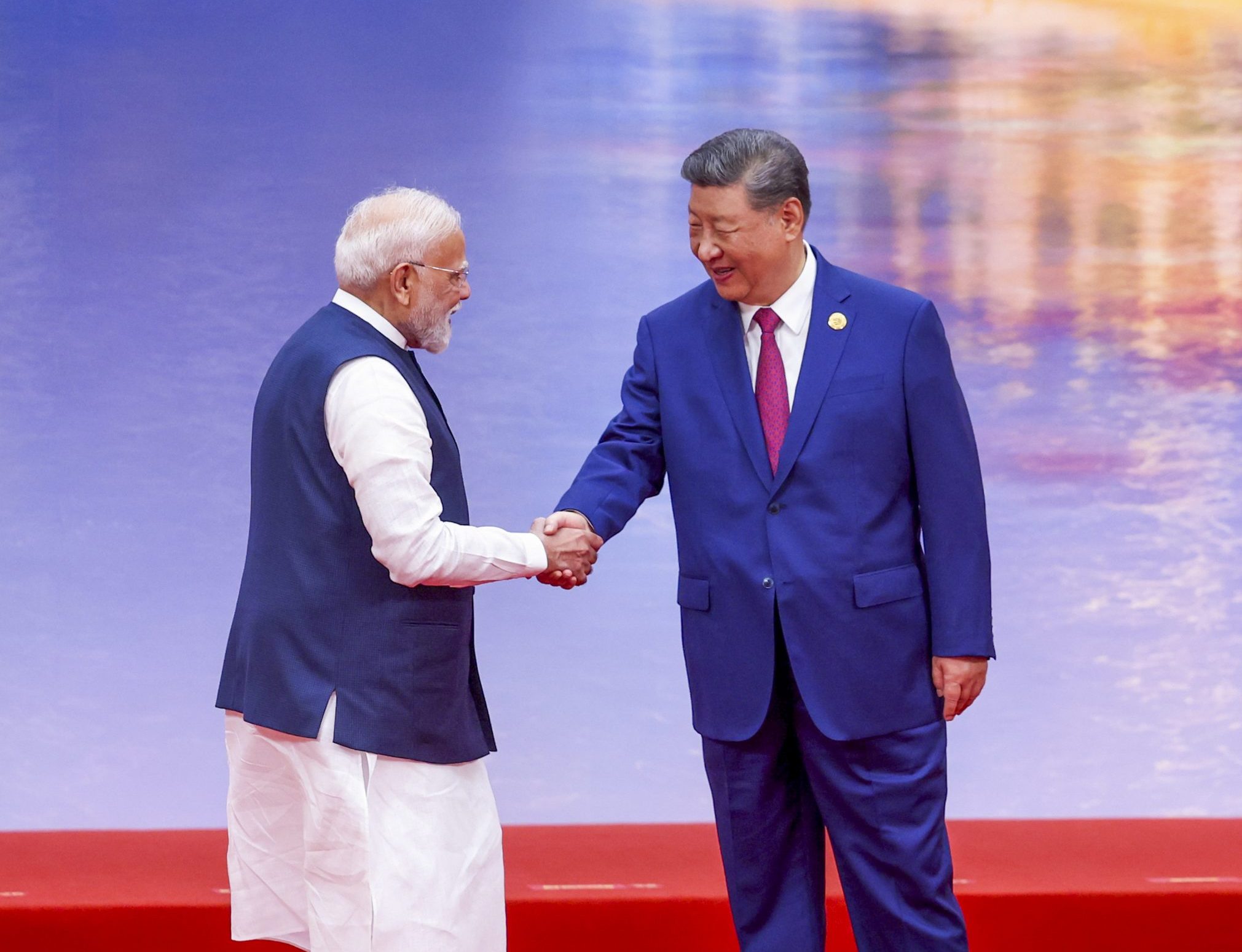 In this image released on Aug. 31, 2025, Prime Minister Narendra Modi is seen with Chinese President Xi Jinping during the Shanghai Cooperation Organisation (SCO) Summit at Tianjin Meijiang Convention Centre, in Tianjin, China. Photo: PMO via PTI.