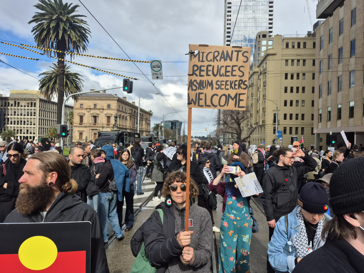 anti-fascist rallies in Melbourne, Australia