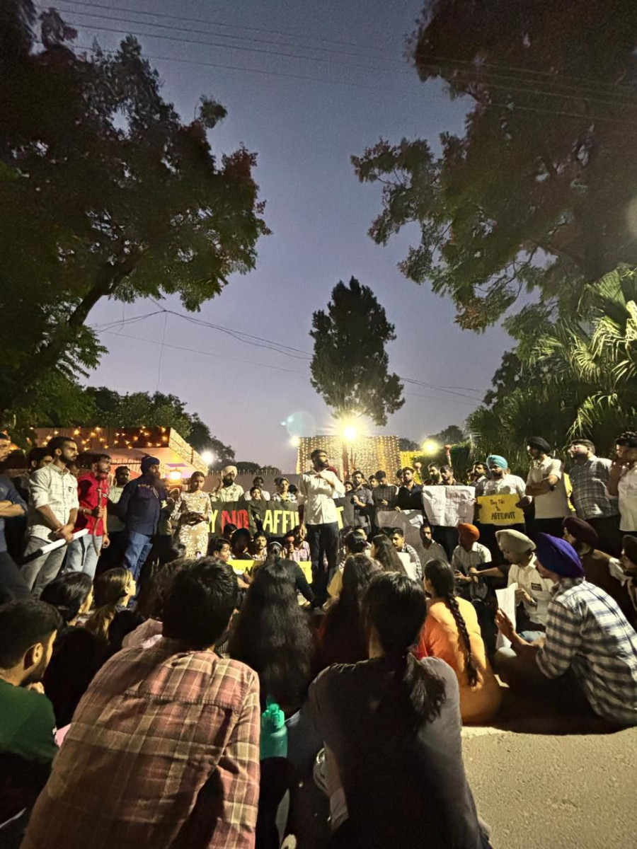 Mashal march against affidavit led by Panjab University studets in 2025 September