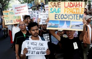 pROTEST AGAINST THE ARREST OF SONAM WANGCHUK