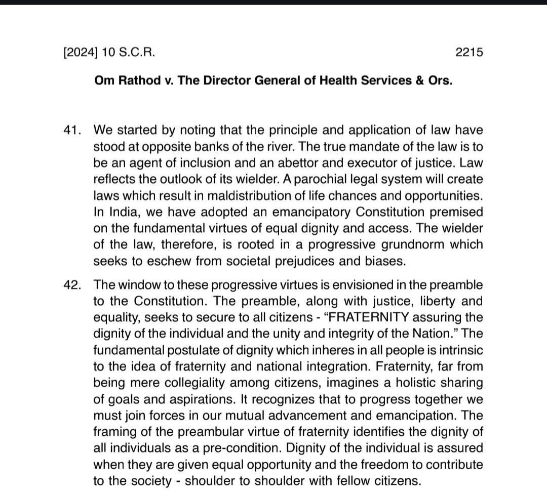 The judgment on 'Om Rathod vs. Director General of Health Services and Ors.' case.