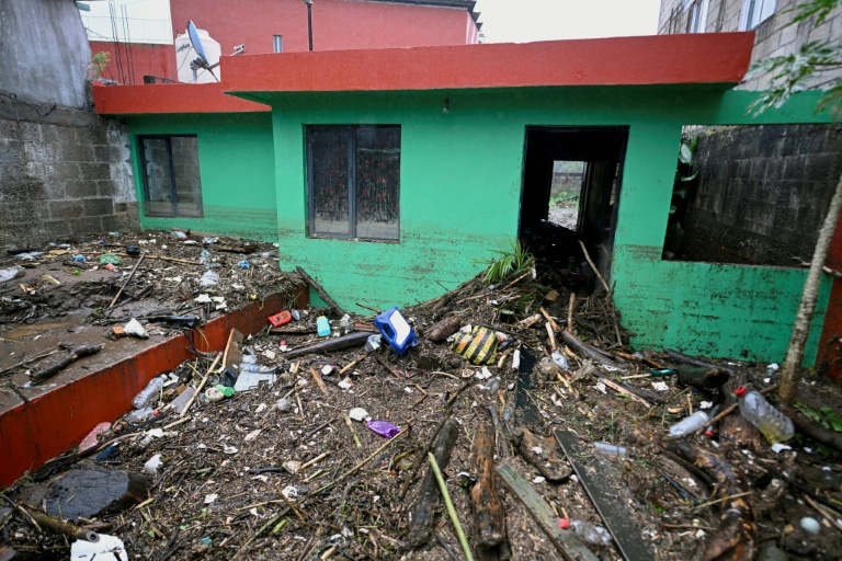 An abandoned house after the floods washed away the belongings. 